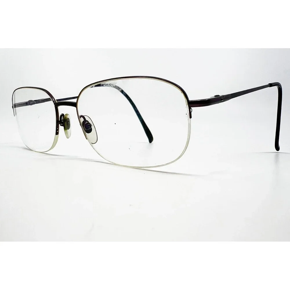 Ducks Unlimited Eyeglasses Mens Brown Semi Rimless DU-124 56-18-150